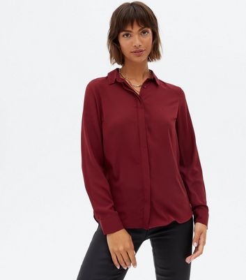 Burgundy dress hot sale tops