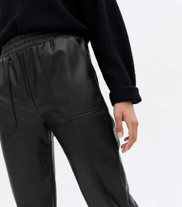3 Ways // How to Wear Faux Leather Joggers - This is our Bliss