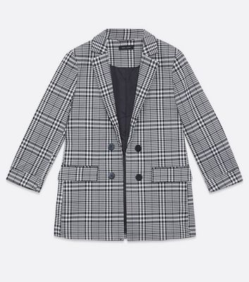 new look checked blazer