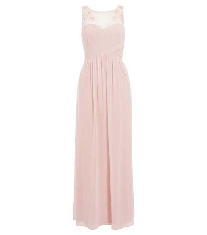 quiz pink chiffon maxi dress