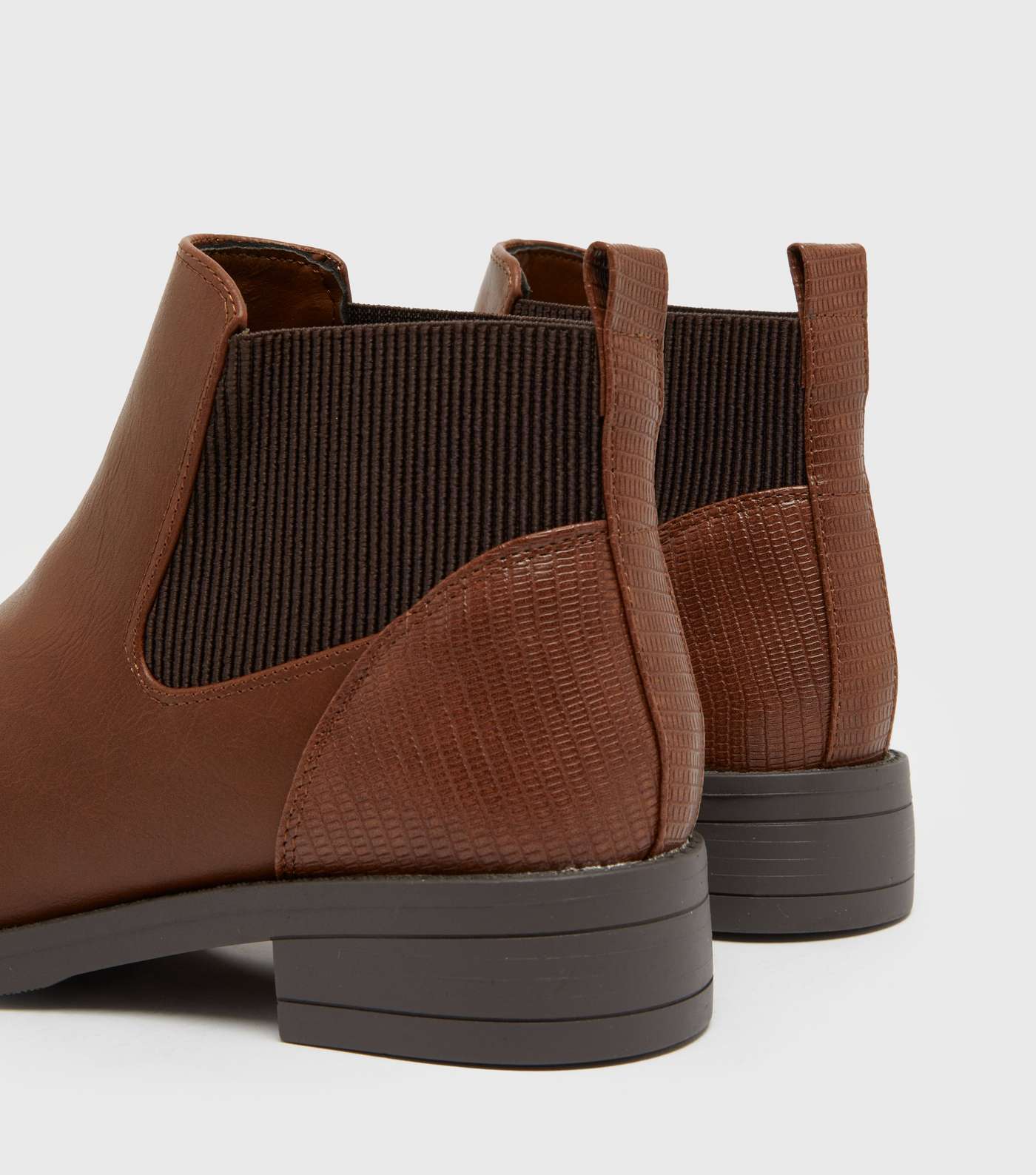 Girls Tan Round Toe Chelsea Boots Image 4