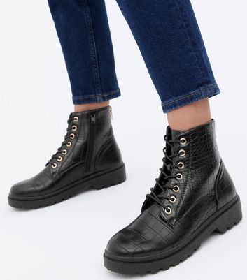 Girls lace store up boots