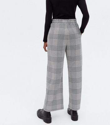 wide leg gingham pants