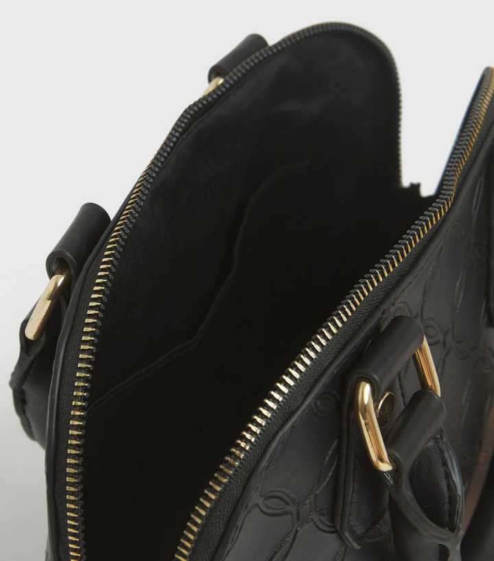 Black Leather Mini Bennett Crossbody Bag
