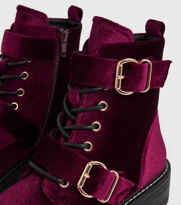 Red buckle hot sale ankle boots