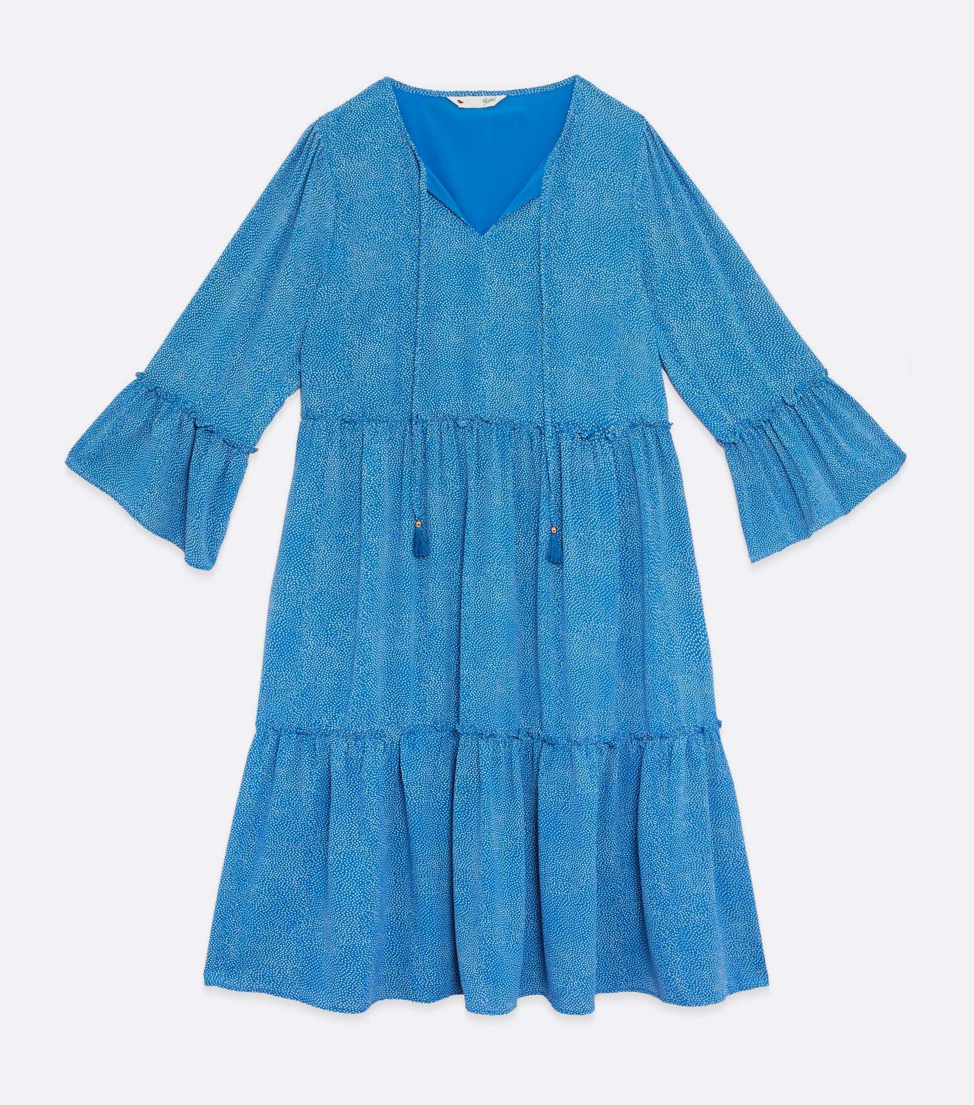 Yumi Curves Blue Spot Tiered Dress Image 5