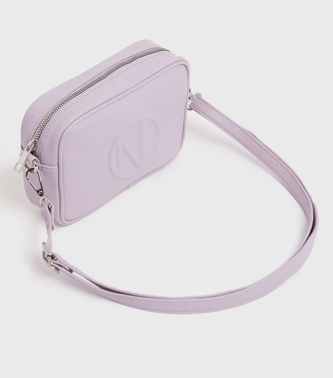 Lilac Leather-Look Embossed Cross Body Bag Image 3