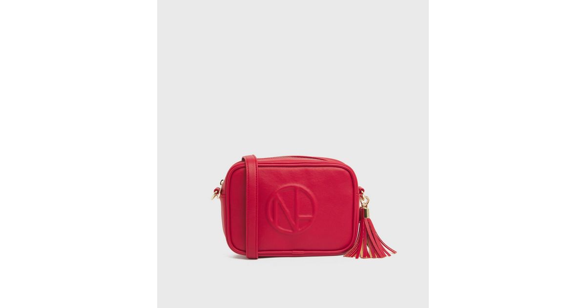 Le Cœur red leather crossbody bag