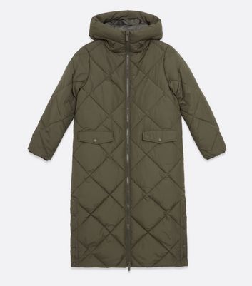 new look khaki puffer coat