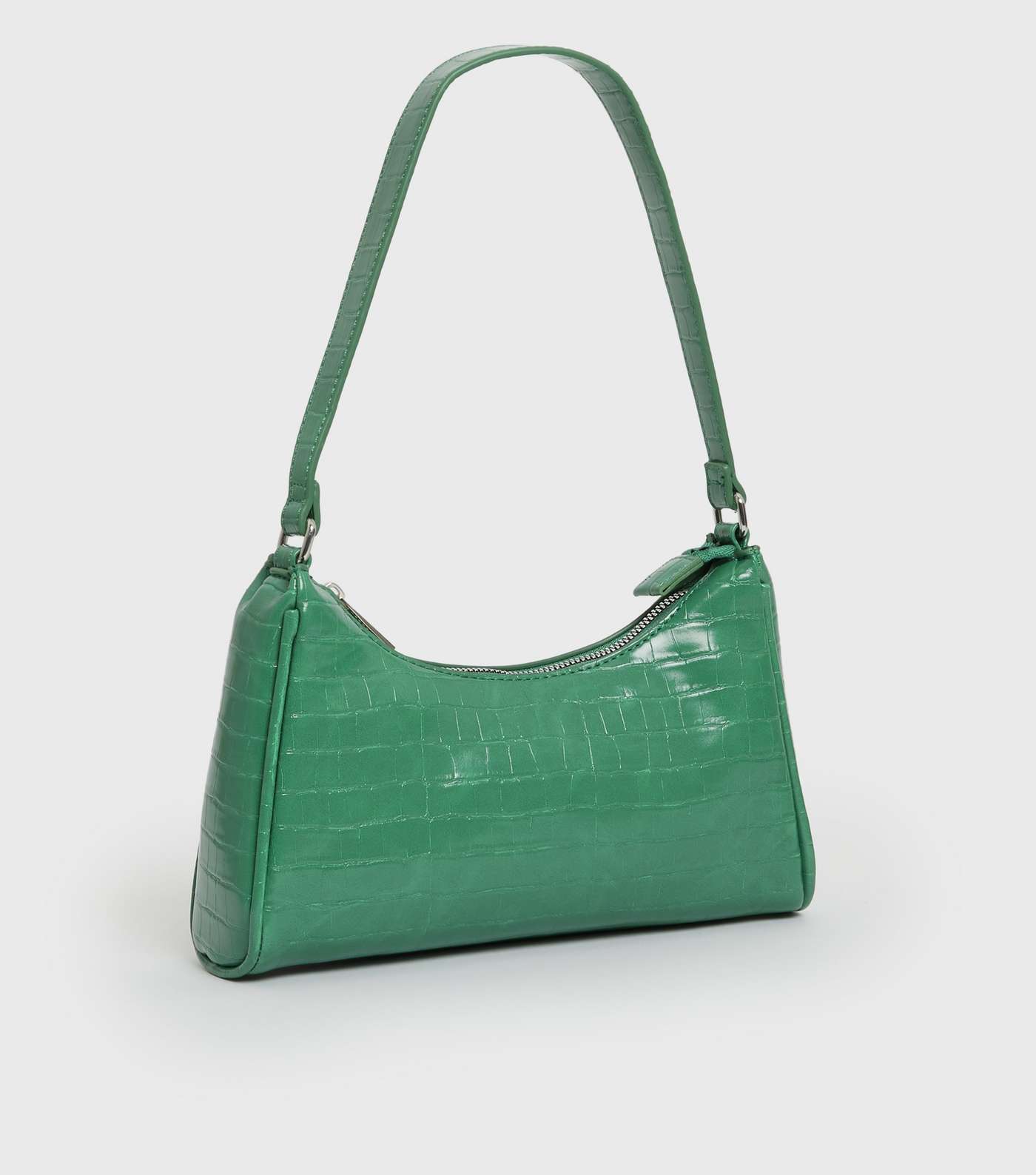 Green Faux Croc Shoulder Bag Image 3