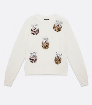 Leopard print christmas jumper sale