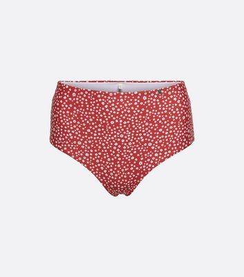 Click to view product details and reviews for Only Red Animal Print High Waist Bikini Bottoms New Look.