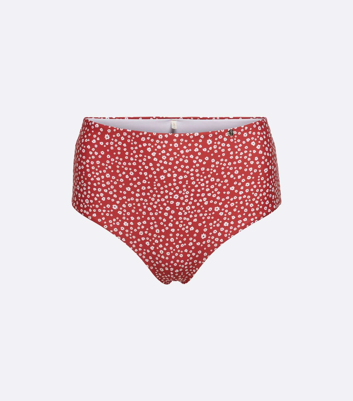 ONLY Red Animal Print High Waist Bikini Bottoms 