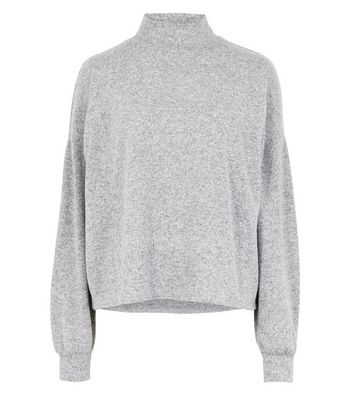 Click to view product details and reviews for Pale Grey Brushed Fine Knit High Neck Jumper New Look.