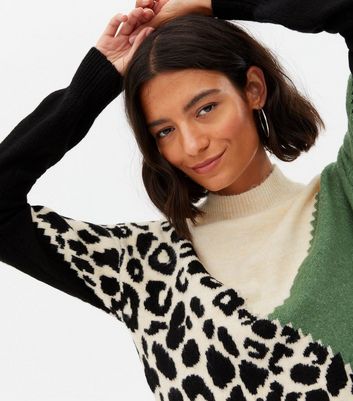 Green leopard outlet jumper