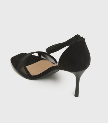 Click to view product details and reviews for Black Mesh Panel Stiletto Heel Sandals New Look Vegan.