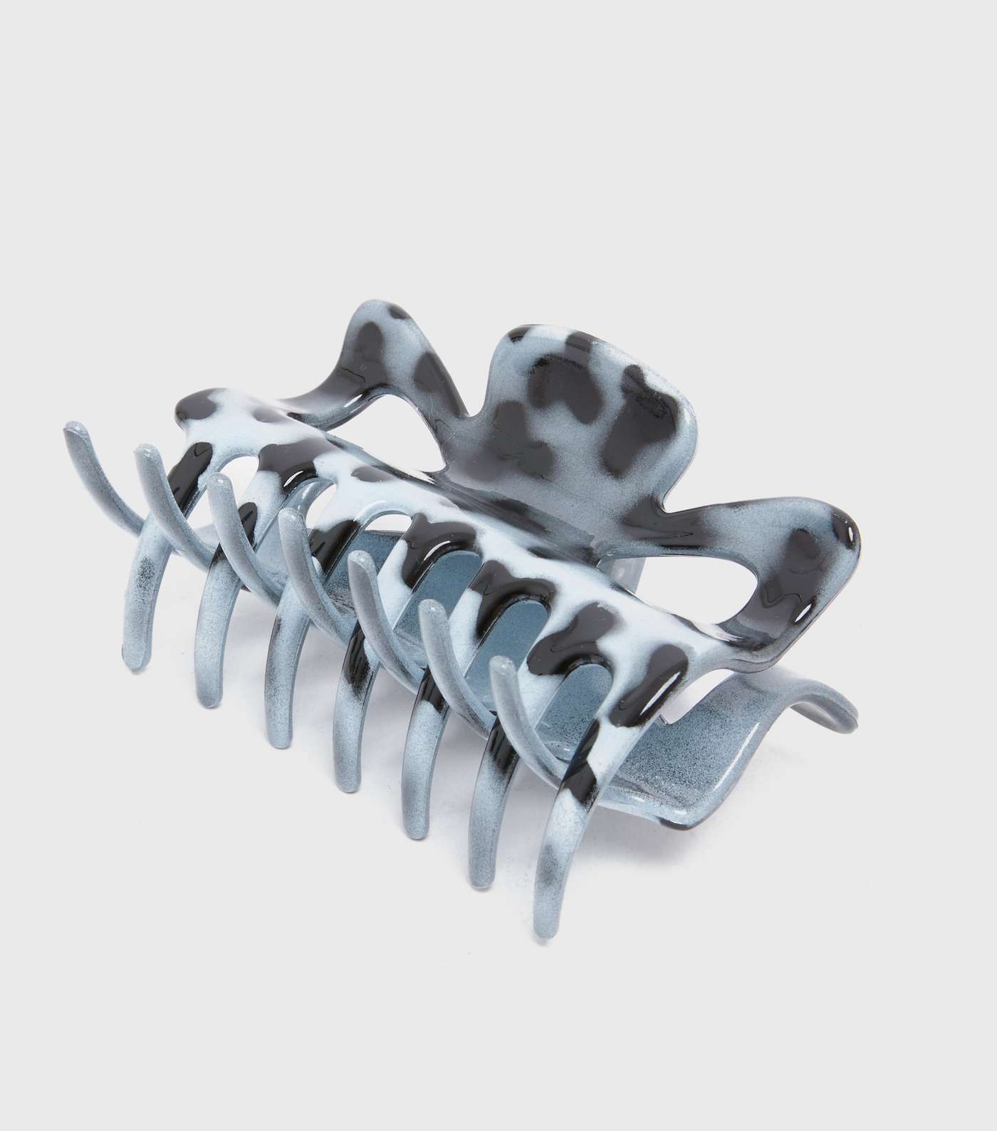 Grey Leopard Print Claw Clip