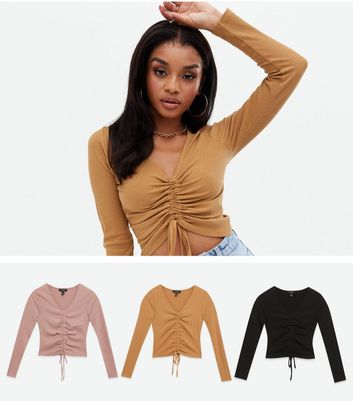 tan womens tops