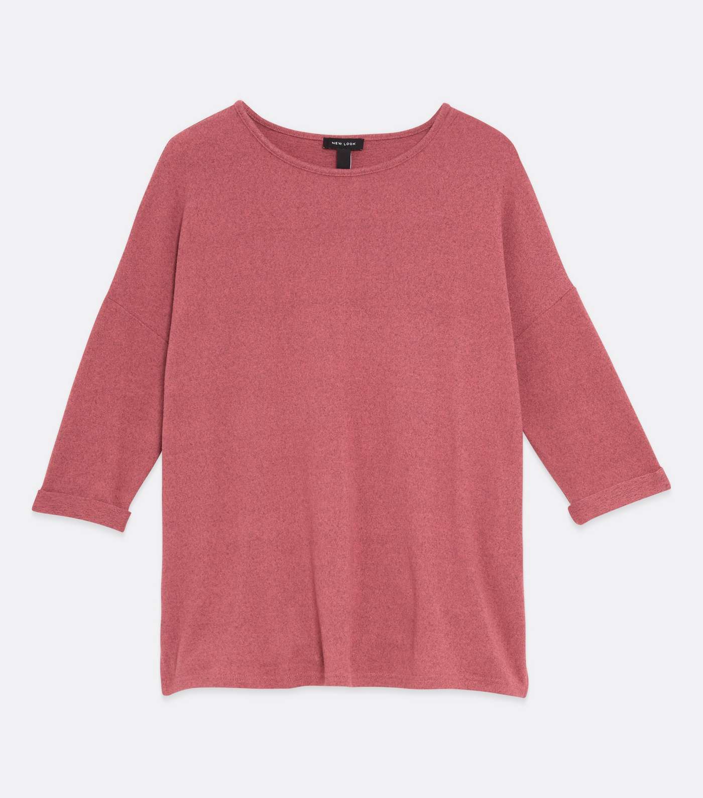 Mid Pink Soft Fine Knit Oversized Top Image 5