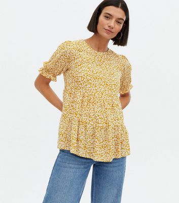 Yellow blouse store new look