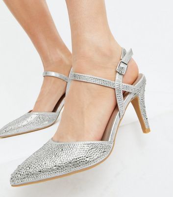 New look wide fit best sale silver shoes