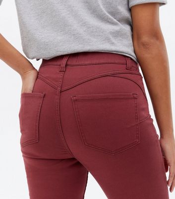 Burgundy Mid Rise Lift \u0026 Shape Emilee 