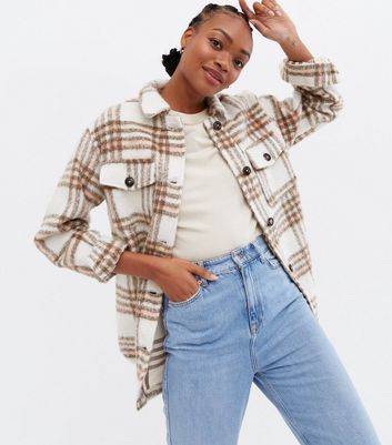 brown check jacket womens