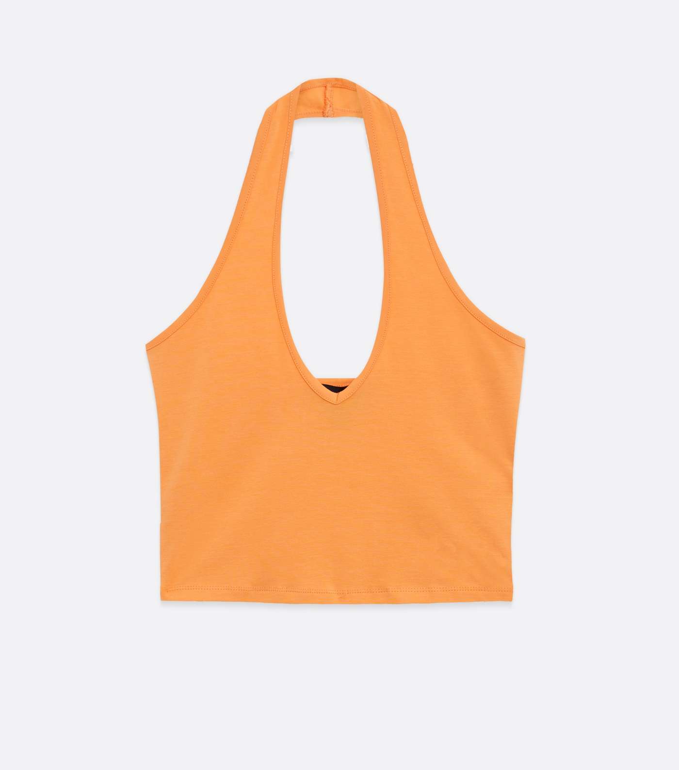 Bright Orange Crop Halter Vest Image 5