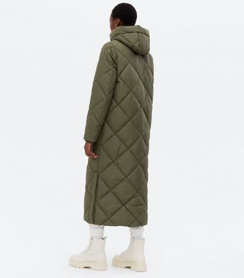 new look khaki puffer coat