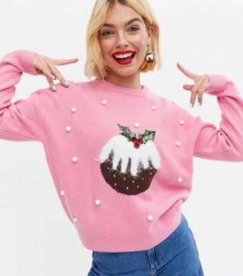 pink bobble jumper