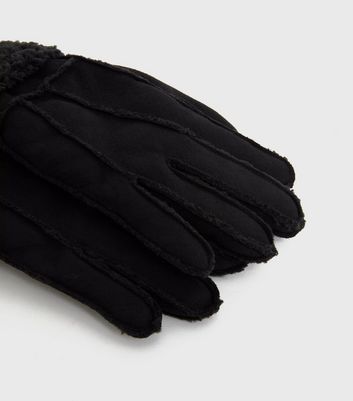 new look sheepskin gloves