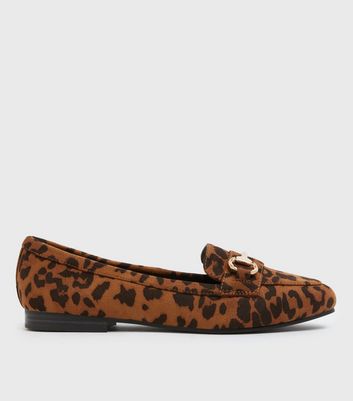 leopard print loafers womens shoes