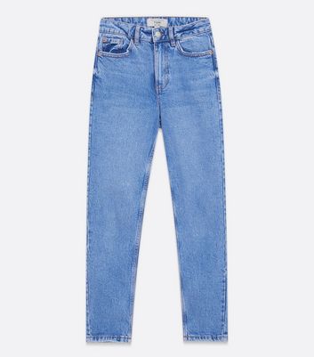 Girls Bright Blue High Waist Slim Fit 