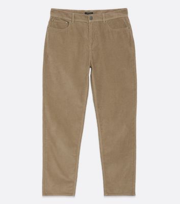 Light Brown Cord Straight Fit Trousers 