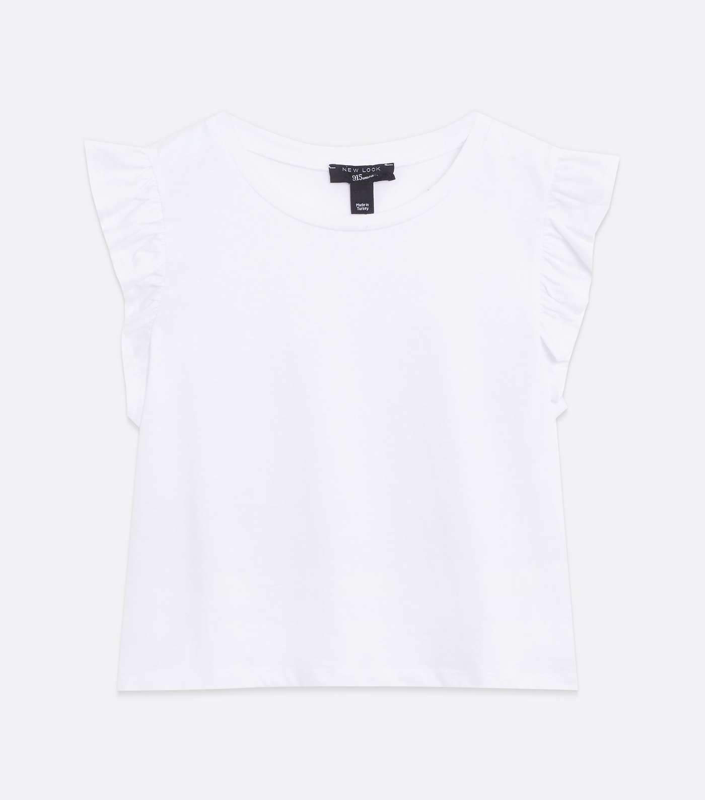 Girls White Frill Sleeve T-Shirt Image 5