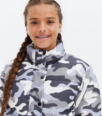 blue camo puffer jacket