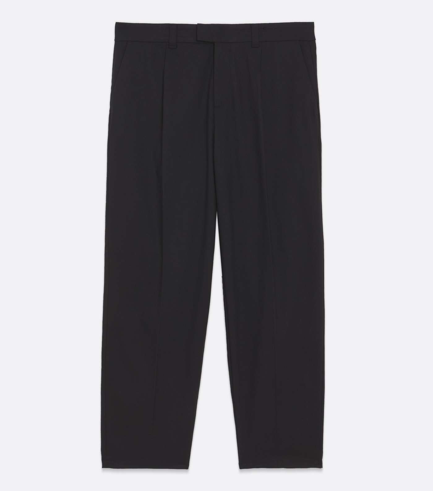 Black Relaxed Fit Straight Leg Trousers Image 5