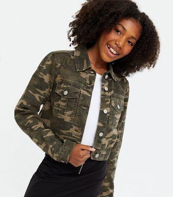 camouflage denim jacket