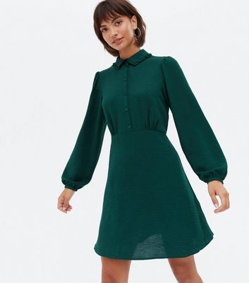 new look green shirt dress