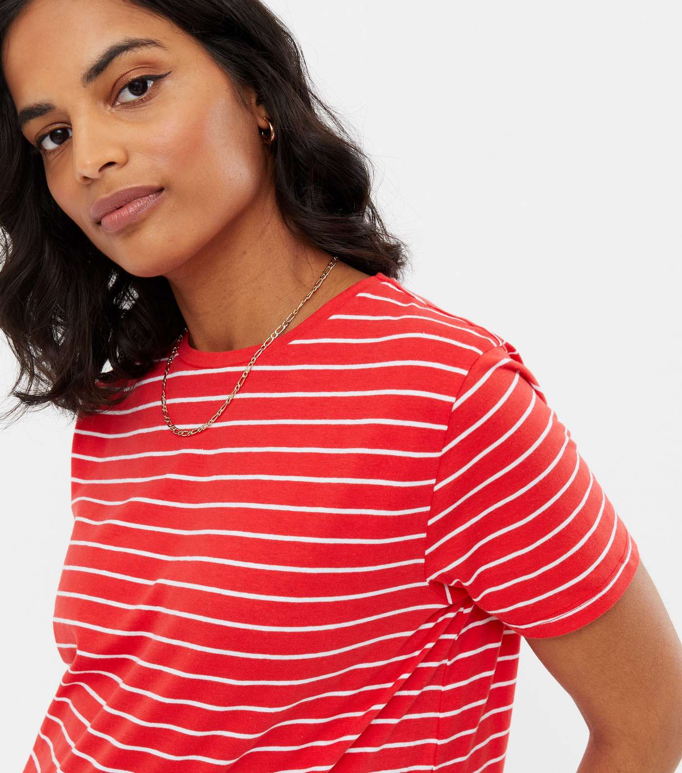 Maternity Red Stripe T-Shirt Image 3