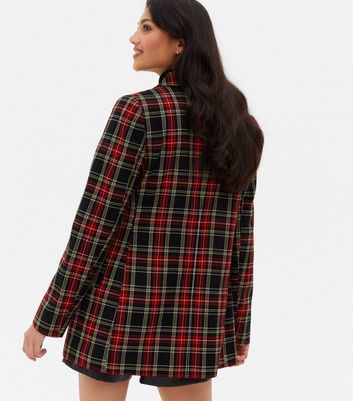 New look red check on sale coat