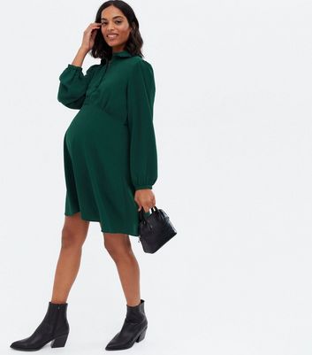 new look green shirt dress