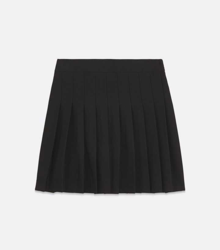 Girls Black Pleated Tennis School Skirt