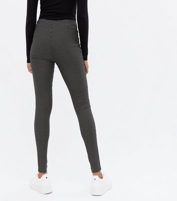 Tall Black Grid Check Slim Stretch 