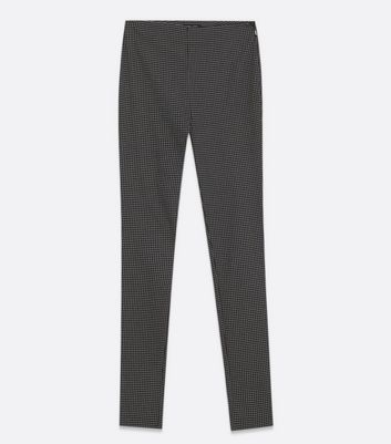 Tall Black Grid Check Slim Stretch 