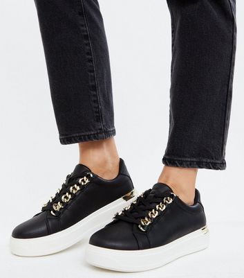 black chunky plimsolls