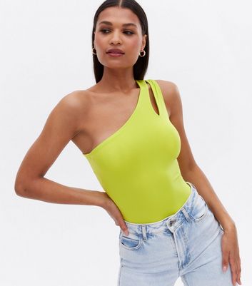 Neon green cheap cut out top