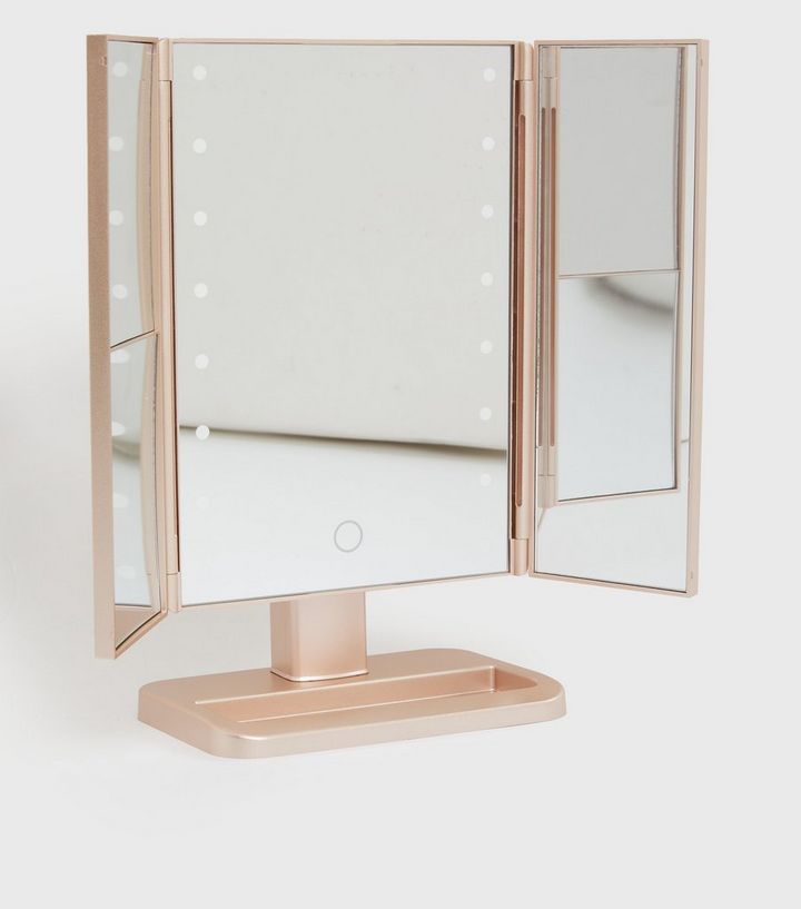 Rose Gold Makeup Mirror With Light Saubhaya Makeup