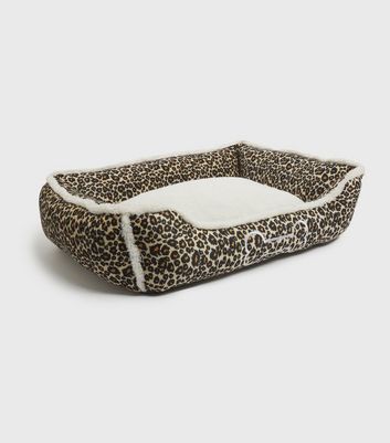 Leopard print outlet dog bed