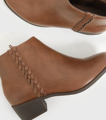 new look ladies tan ankle boots